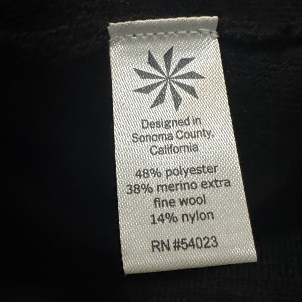 NWT Athleta Black Thermal Honeycomb Sweater M - Picture 6 of 6